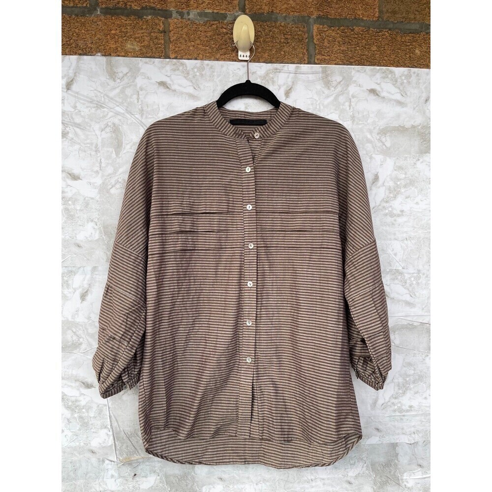 Love Binetti Balloon Sleeve Blouse:
Cottagecore Dark Academia Checkered metallic